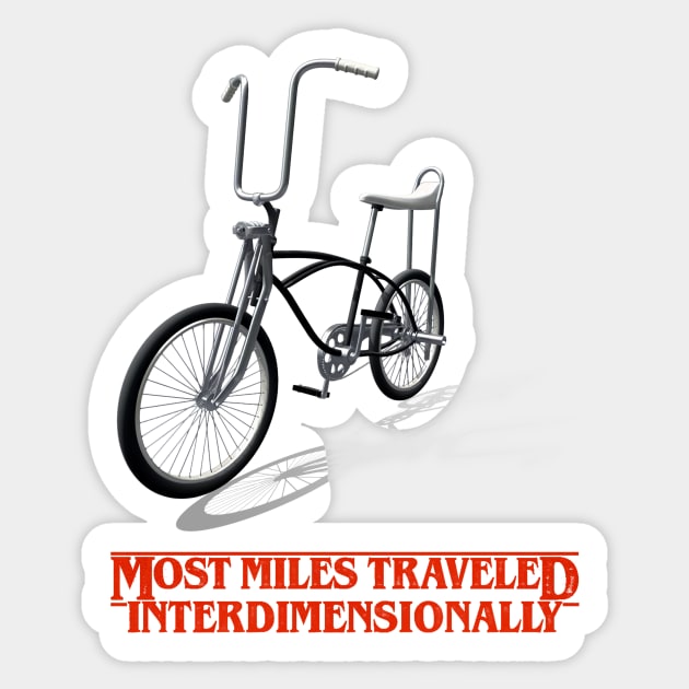 Stranger Things 4 Most miles traveled interdimensionally Sticker by amithachapa